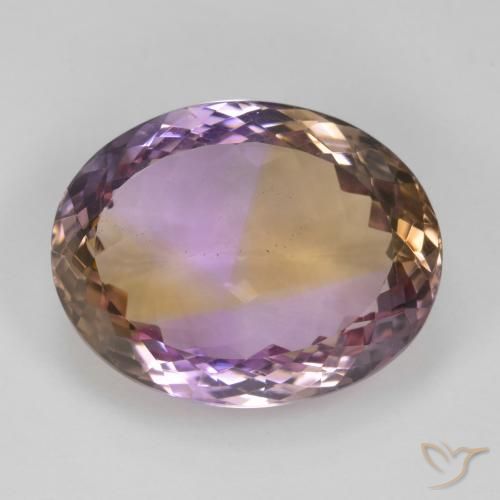 26.51ct Натуральный Двуцветный Аметрин, Овал, Чистота VS