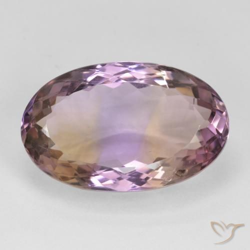 18.83ct Натуральный Двуцветный Аметрин, Овал, VVS-VS