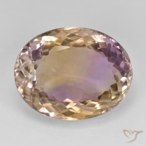 20.21ct Натуральный Двуцветный Аметрин, Овал, VVS-VS