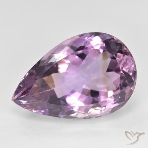 16.84ct Натуральный Двуцветный Аметрин, Форма груши, Чистота VVS