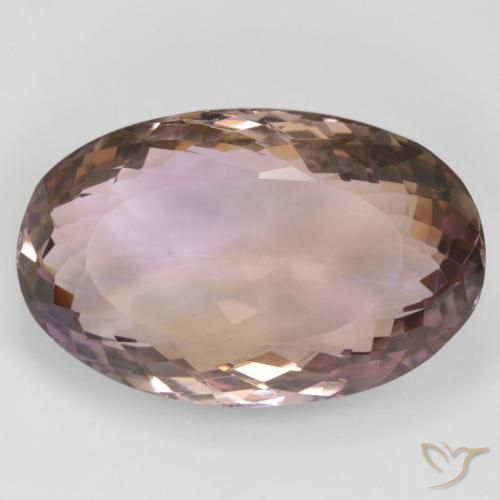 28.88ct Натуральный Двуцветный Аметрин, Овал, VVS-VS