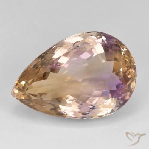 20.76ct Натуральный Двуцветный Аметрин, Форма груши, VVS-VS