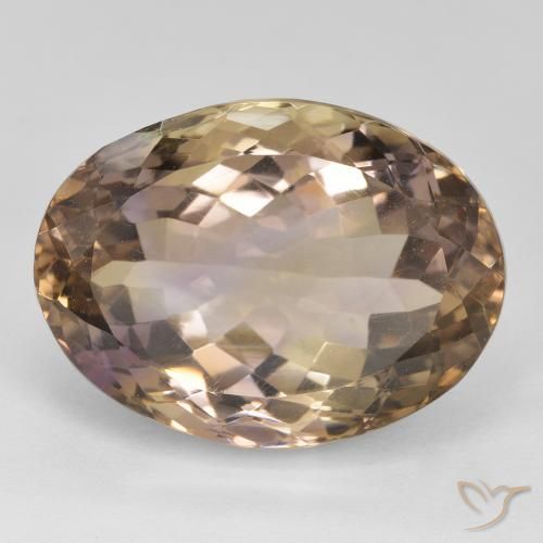 20.00ct Натуральный Двуцветный Аметрин, Овал, Чистота VS