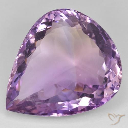 33.36ct Натуральный Двуцветный Аметрин, Форма груши, VVS-VS