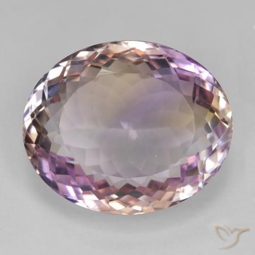 25.74ct Натуральный Двуцветный Аметрин, Овал, VVS-VS