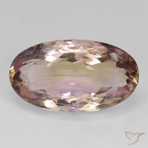 19.81ct Натуральный Двуцветный Аметрин, Овал, VVS-VS
