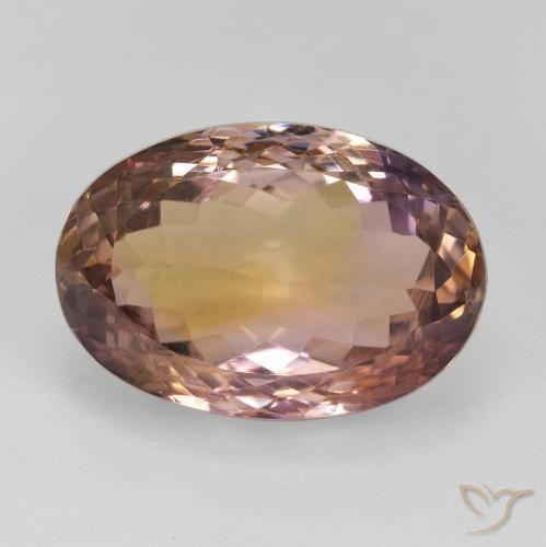 17.33ct Натуральный Двуцветный Аметрин, Овал, VVS-VS