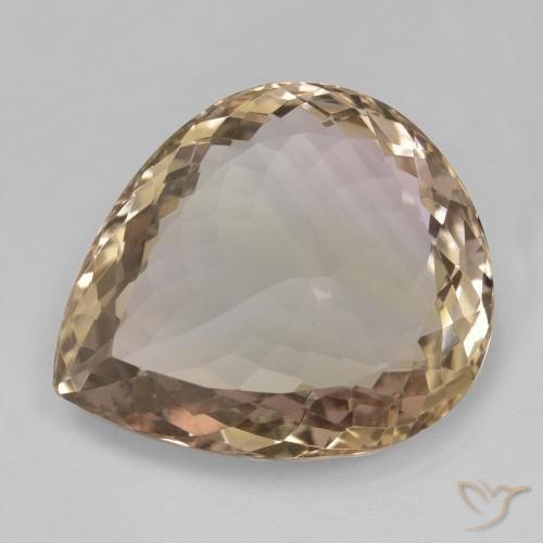 23.48ct Натуральный Двуцветный Аметрин, Форма груши, VVS-VS