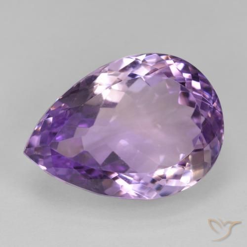 19.30ct Натуральный Двуцветный Аметрин, Форма груши, VVS-VS