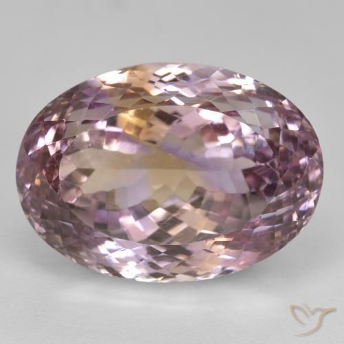 27.56ct Натуральный Двуцветный Аметрин, Овал, VVS-VS
