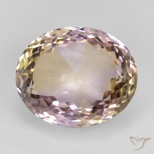 23.65ct Натуральный Двуцветный Аметрин, Овал, VVS-VS