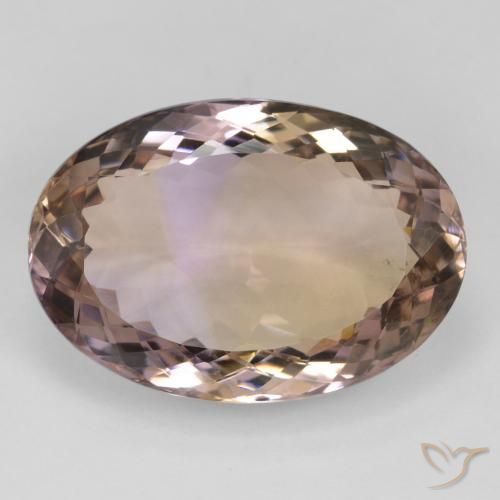 24.83ct Натуральный Двуцветный Аметрин, Овал, Чистота VS