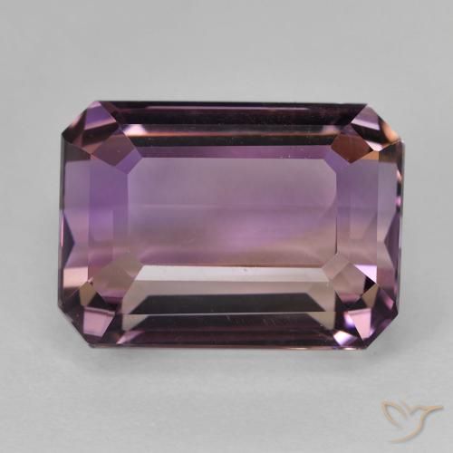 9.78ct Натуральный Двуцветный Аметрин, Изумрудная огранка, VVS-VS