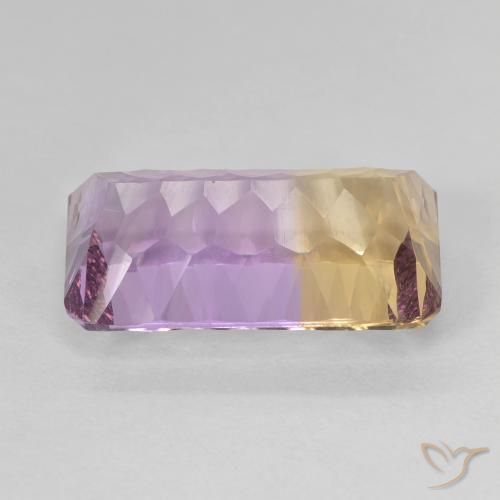 6.56 карата, натуральный Двуцветный Аметрин, Изумрудная огранка, VVS-VS