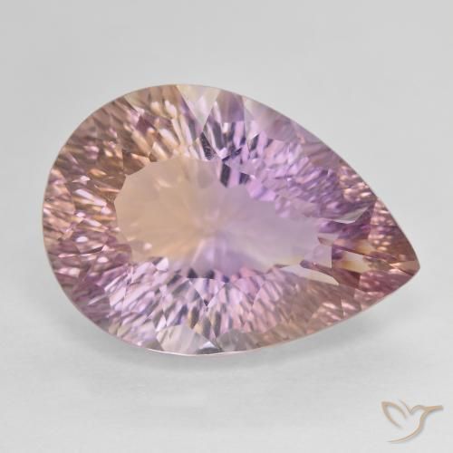 13.95ct Натуральный Двуцветный Аметрин, Форма груши, Чистота VVS