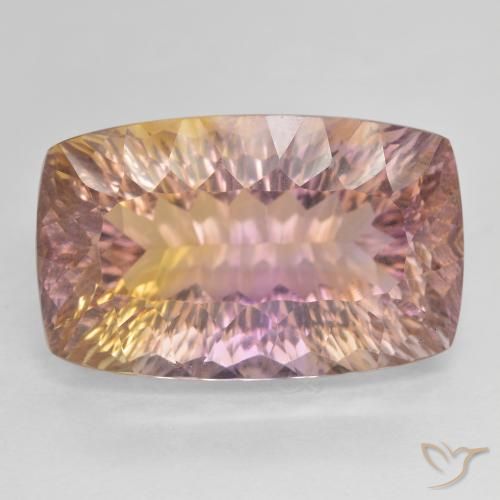 19.18ct Натуральный Двуцветный Аметрин, Подушка, Чистота VVS