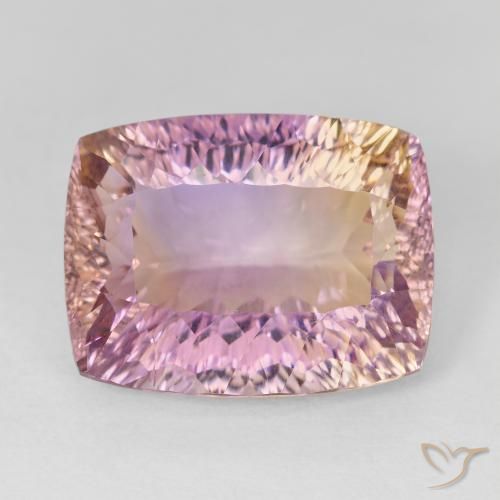 12.54ct Натуральный Двуцветный Аметрин, Подушка, Чистота VVS
