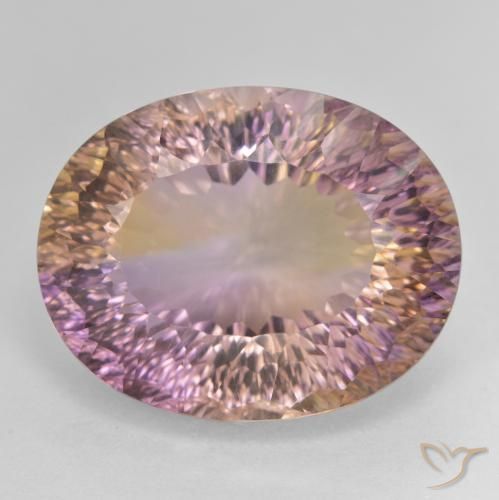 21.22ct Натуральный Двуцветный Аметрин, Овал, Чистота VVS