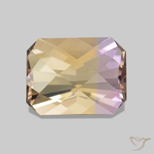 2.08ct Двуцветный Аметрин, Изумрудная огранка, Чистота VVS