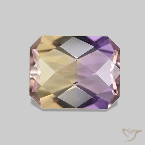 2.80ct Двуцветный Аметрин, Изумрудная огранка, Чистота VVS