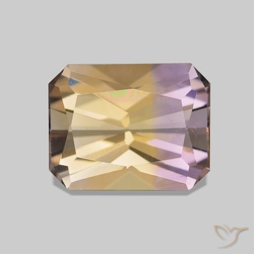 2.13ct Двуцветный Аметрин, Изумрудная огранка, Чистота VVS