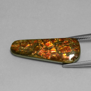 7.59 карата, натуральный Многоцветный Аммолит, Необычная форма, Непрозрачный