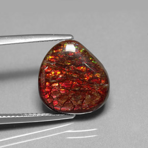 8.47 карата, натуральный Многоцветный Аммолит, Необычная форма, Непрозрачный