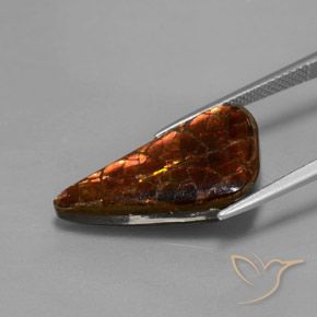 Натуральный многоцветный аммолит 8,81 карата необычная форма, непрозрачный