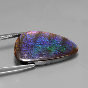 15.59 карата, натуральный Многоцветный Аммолит, Необычная форма, Непрозрачный