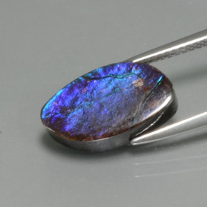 4.88 карата, натуральный Многоцветный Аммолит, Необычная форма, Непрозрачный