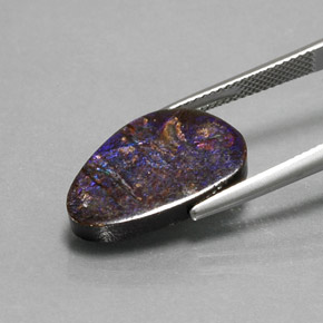 7.74 карата, натуральный Многоцветный Аммолит, Необычная форма, Непрозрачный