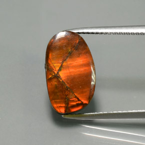 5.02 карата, натуральный Многоцветный Аммолит, Необычная форма, Непрозрачный