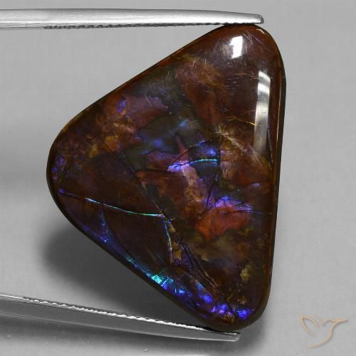23.63ct Натуральный Многоцветный Аммолит, Триллион, Непрозрачный