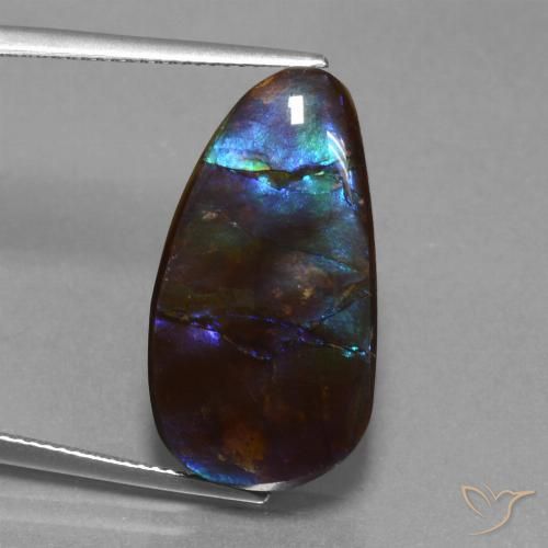 14.98ct Натуральный Многоцветный Аммолит, причудливая, Непрозрачный