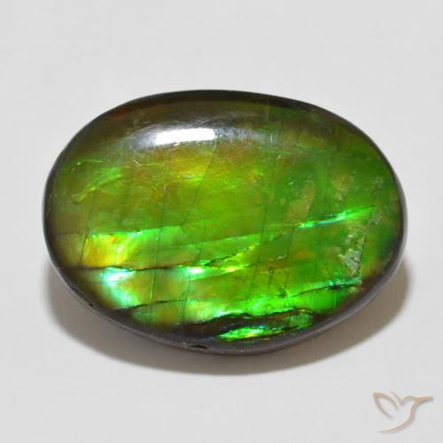 12.26ct Натуральный Многоцветный Аммолит, Овал, Непрозрачный