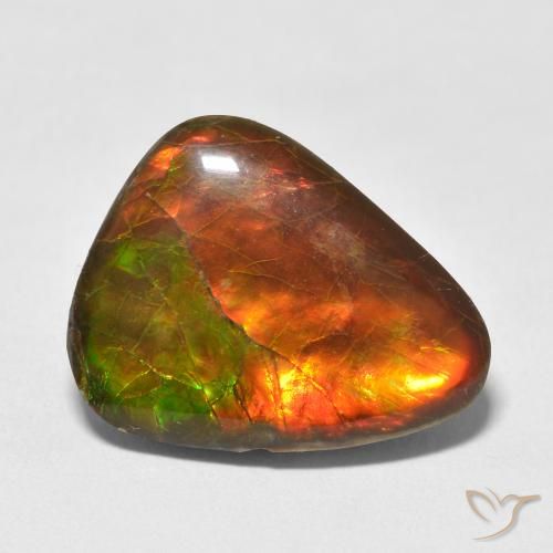 13.25ct Натуральный Многоцветный Аммолит, причудливая, Непрозрачный