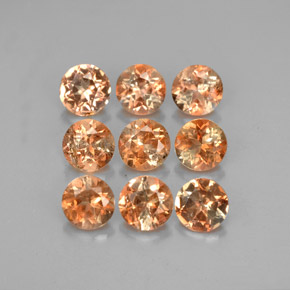 Натуральный многоцветный андалузит  карата огранка круг, чистота VS