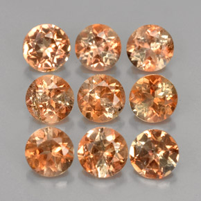 Натуральный многоцветный андалузит  карата огранка круг, чистота VS