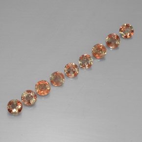  карата, натуральный Многоцветный Андалузит, Огранка Круг, Чистота VS