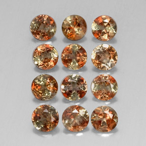 Натуральный многоцветный андалузит  карата огранка круг, VS-SI
