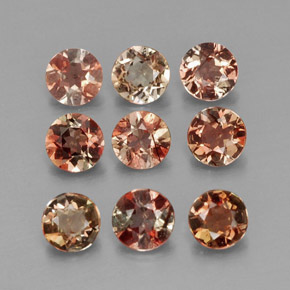 1.43 карата, натуральный Многоцветный Андалузит, Огранка Круг, Чистота VS