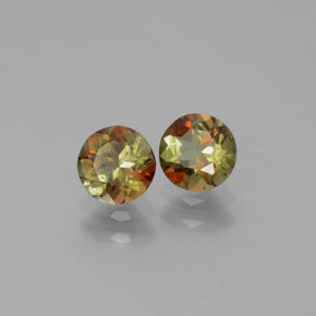  карата, натуральный Многоцветный Андалузит, Огранка Круг, Чистота VS