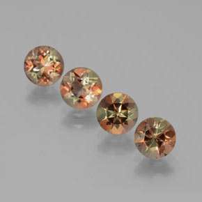  карата, натуральный Многоцветный Андалузит, Огранка Круг, Чистота VS