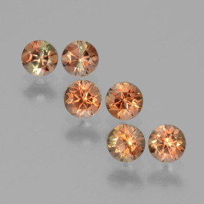 Натуральный Многоцветный Андалузит 1,17 карата Огранка Круг, Чистота VS