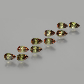  карата, натуральный Многоцветный Андалузит, Форма груши, Чистота VS