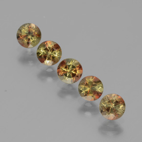 1.58 карата, натуральный Многоцветный Андалузит, Огранка Круг, Чистота VS