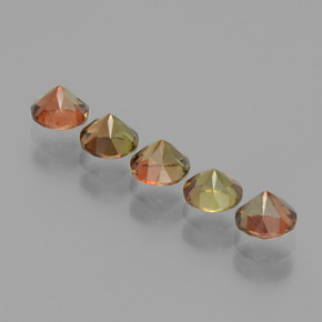 1.58 карата, натуральный Многоцветный Андалузит, Огранка Круг, Чистота VS