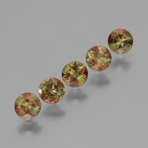1.37 карата, натуральный Многоцветный Андалузит, Огранка Круг, Чистота VS