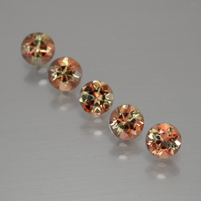  карата, натуральный Оранжево-коричневатый Андалузит, Огранка Круг, Чистота VS