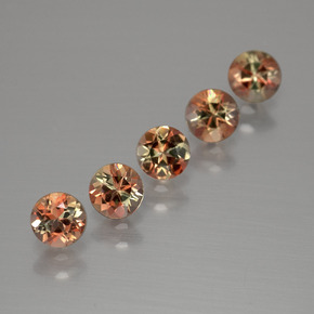  карата, натуральный Оранжево-коричневатый Андалузит, Огранка Круг, Чистота VS